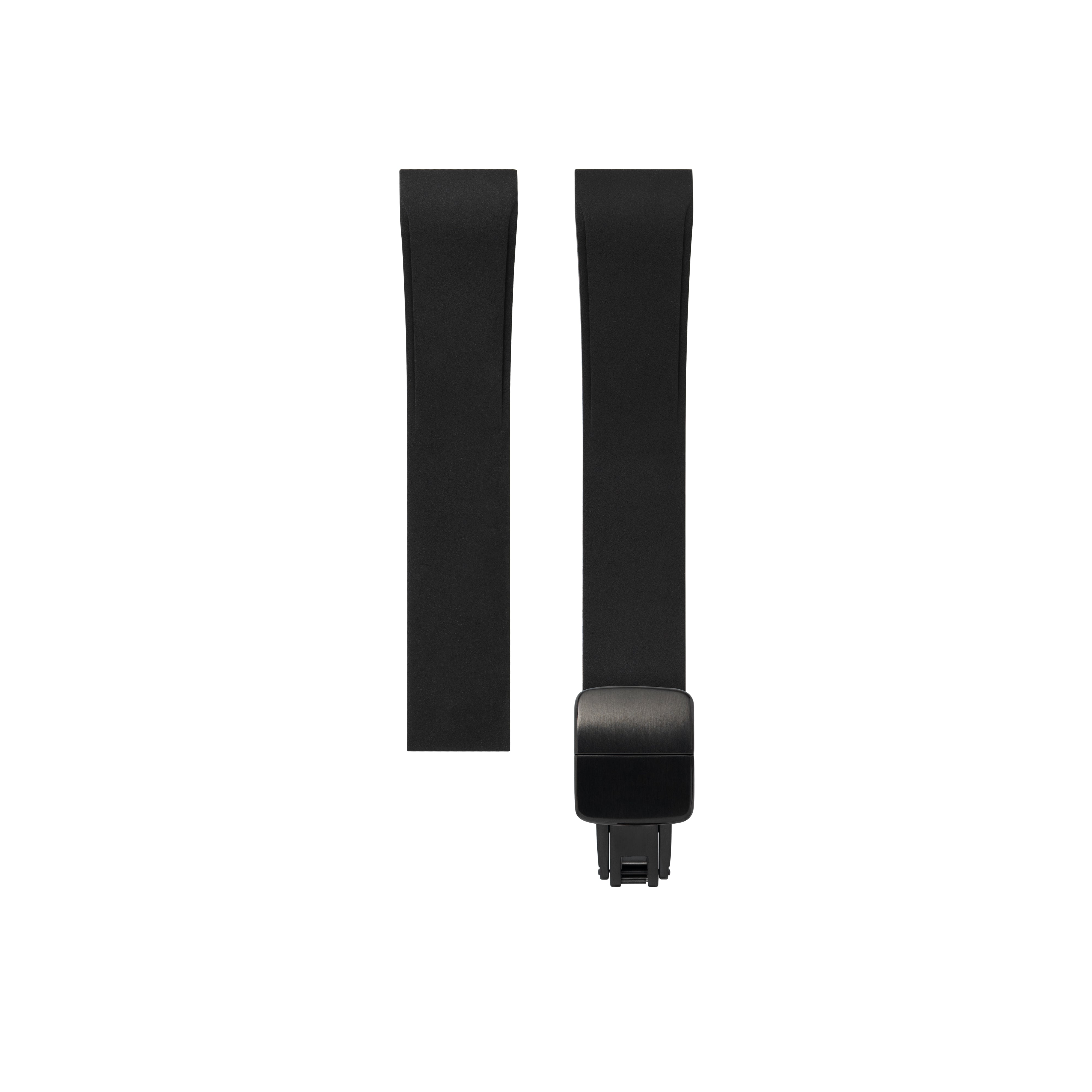 Black CTS Rubber Strap for Cartier Santos de Cartier - Rubber Black CTS Rubber Strap for Cartier Santos de Cartier - Rubber