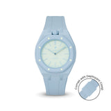 Swatch x AP Royal Pop Light Blue case-strap by Delugs