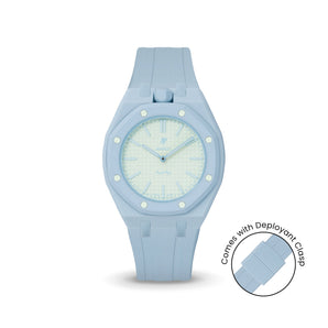 Swatch x AP Royal Pop Light Blue case-strap by Delugs
