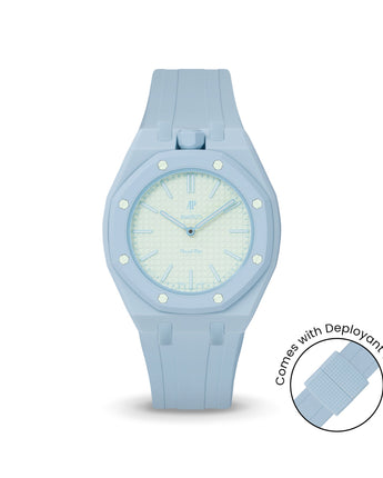 Swatch x AP Royal Pop Light Blue case-strap by Delugs