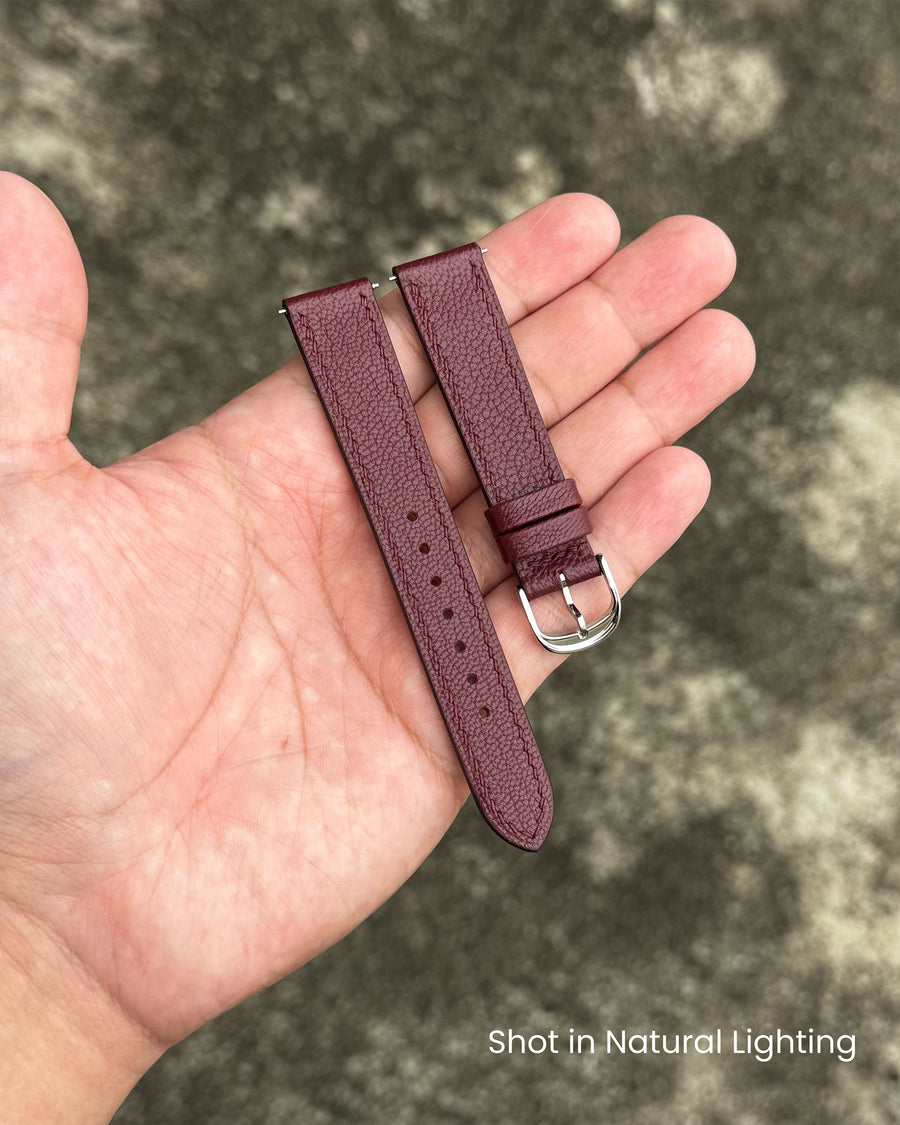 Bordeaux Chevre Slim Strap for The Petite Collection