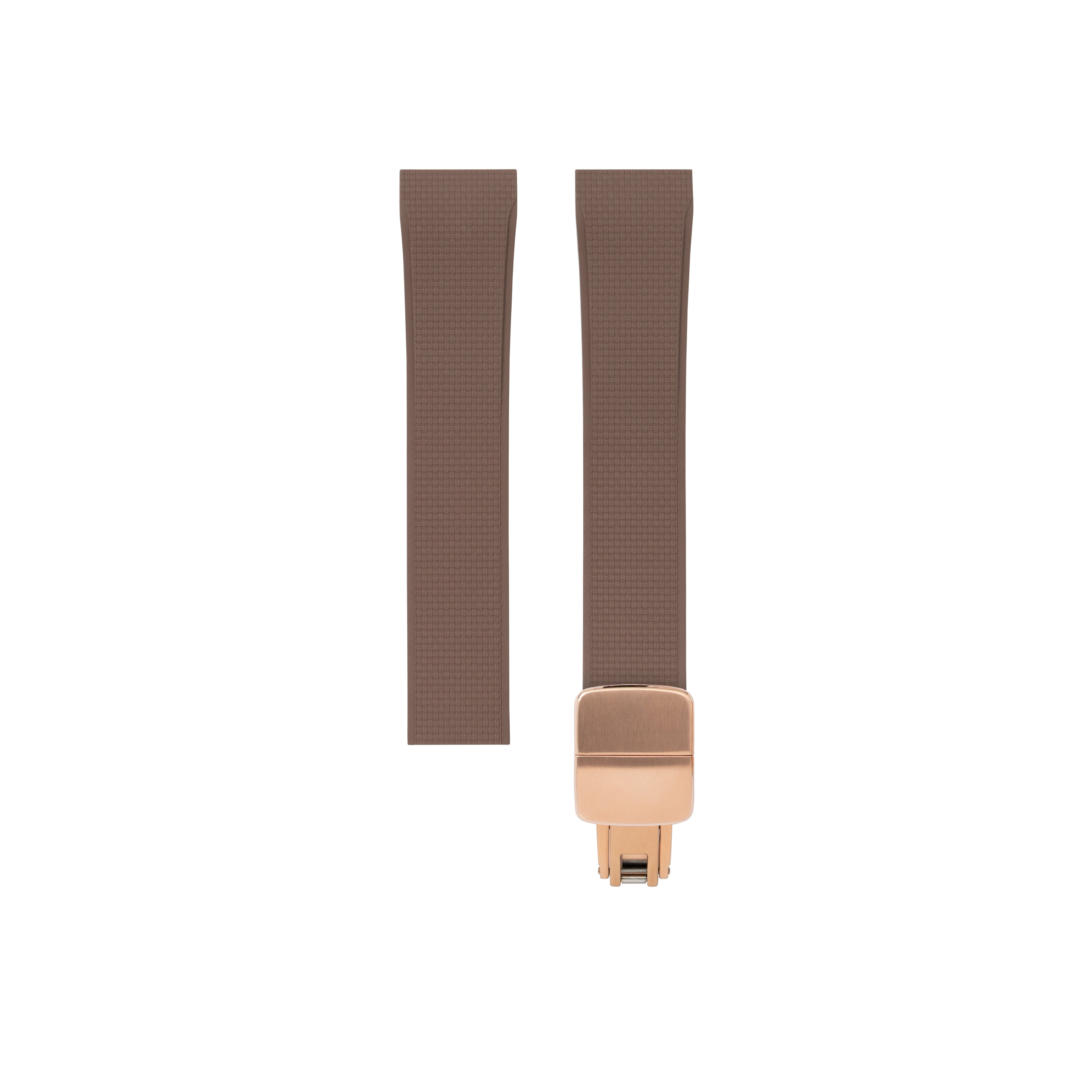 Cartier レザーストラップ 　キャメル Brown Sailcloth CTS Rubber Strap for Cartier Santos de Cartier