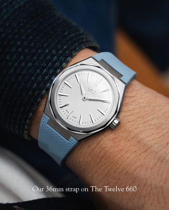 Baby Blue Sailcloth CTS Rubber Strap for Christopher Ward The Baby Blue Sailcloth CTS Rubber Strap for Christopher Ward The