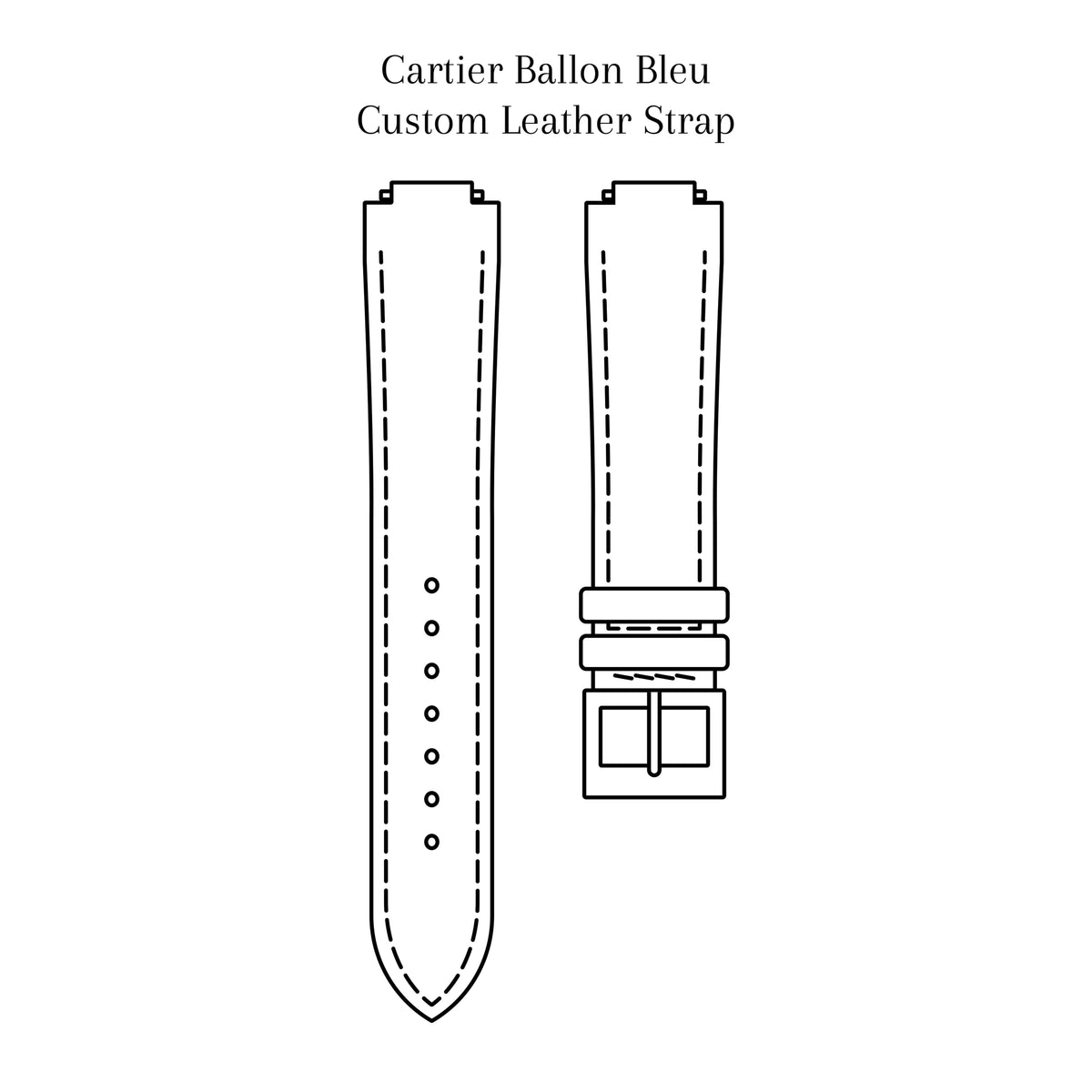 Delugs Custom Watch Strap for Cartier Ballon Bleu - Handcrafted to Order