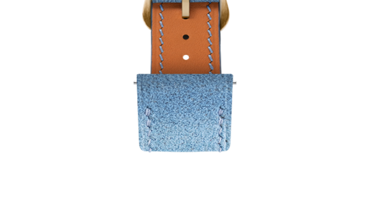 Baby Blue Alcantara Strap for Cartier Santos-Dumont - Handcrafted