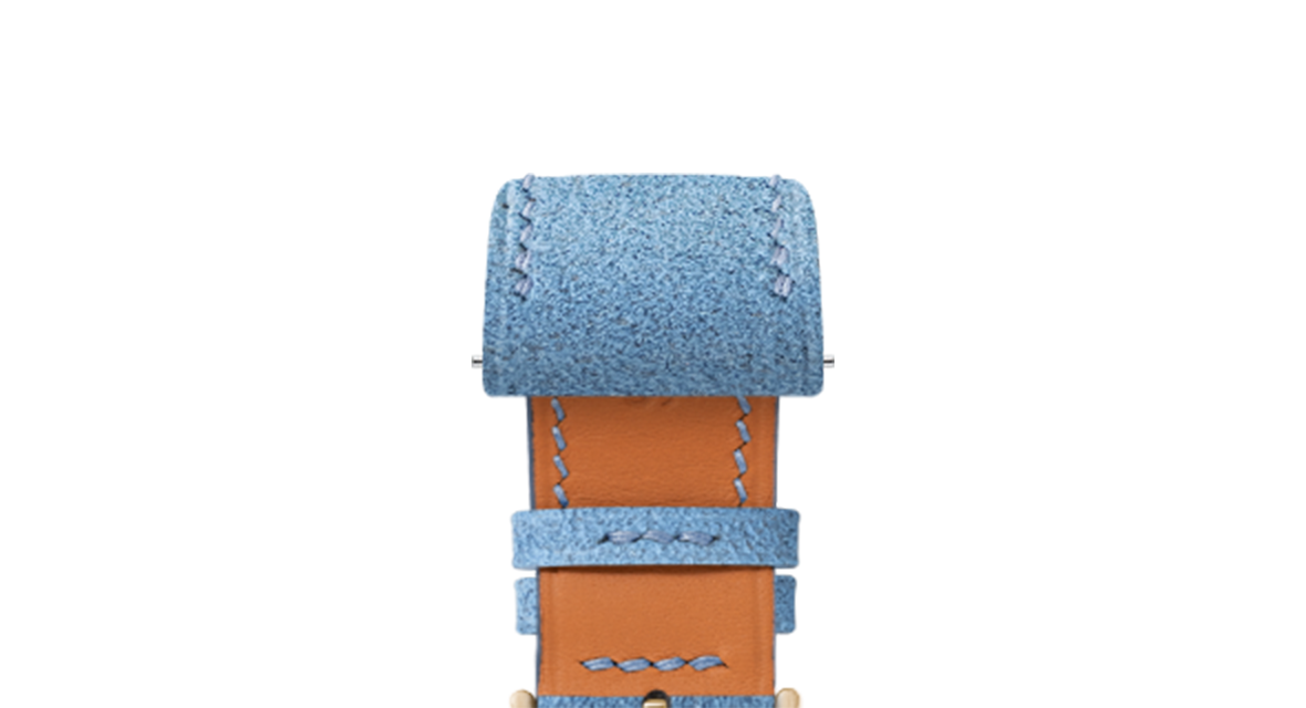 Baby Blue Alcantara Strap for Cartier Santos-Dumont - Handcrafted