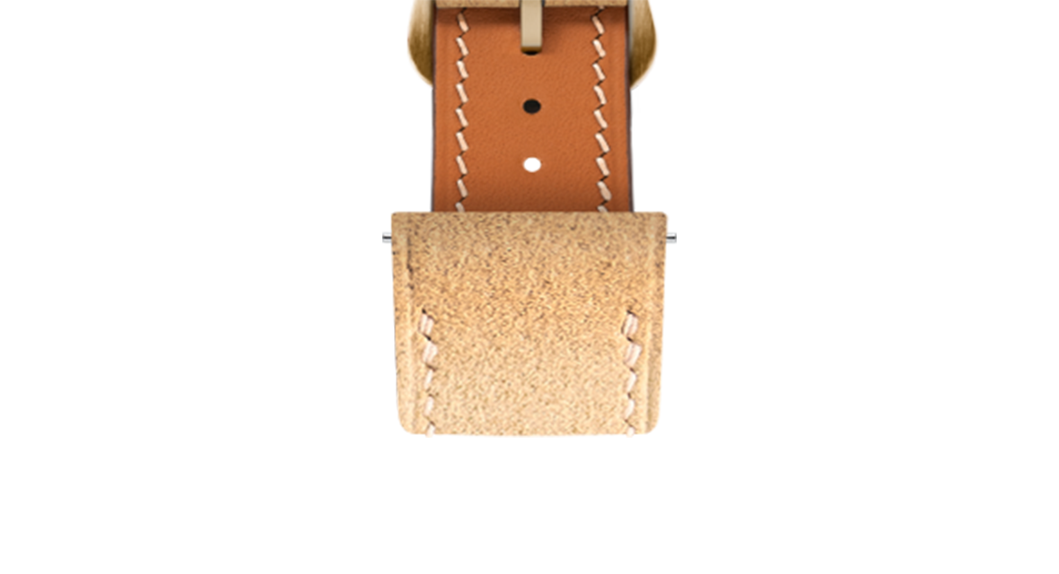 Sand Alcantara Strap for Cartier Santos-Dumont - Handcrafted