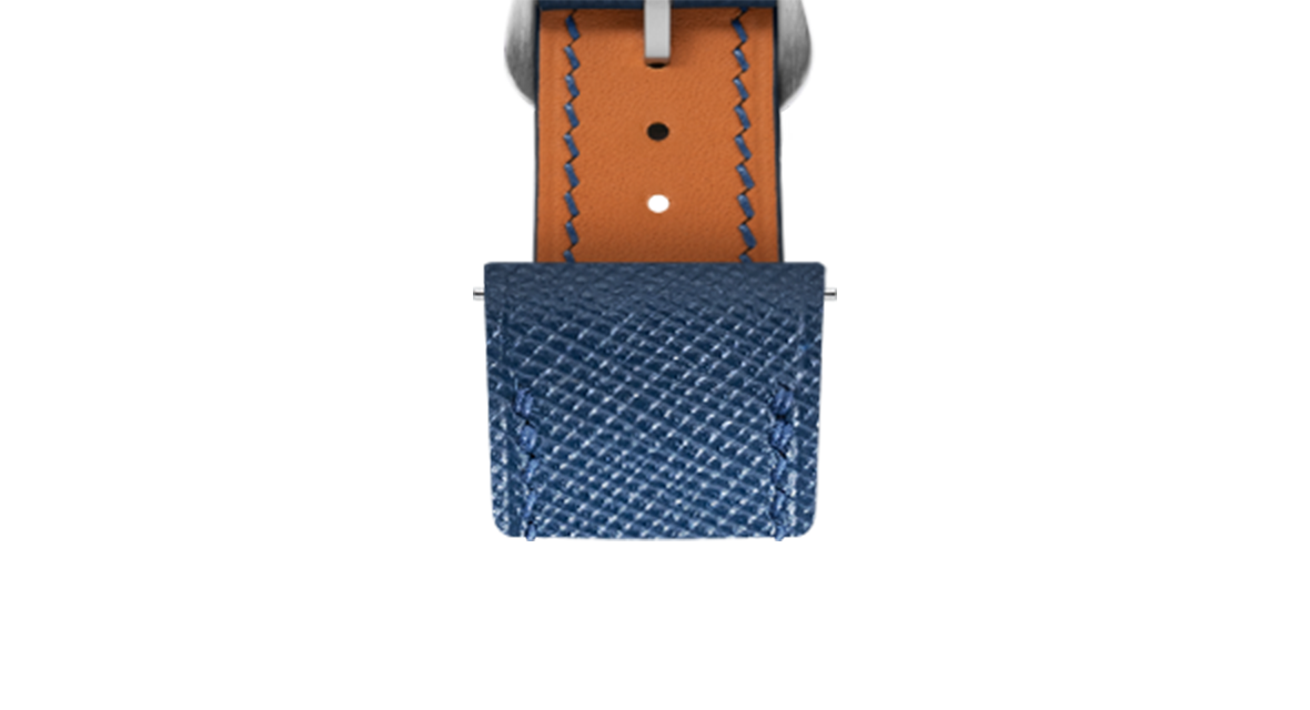 Cartierカルティエ純正 Alligt Sh Navy blueベルト Navy Saffiano Strap for Cartier Santos-Dumont - Handcrafted