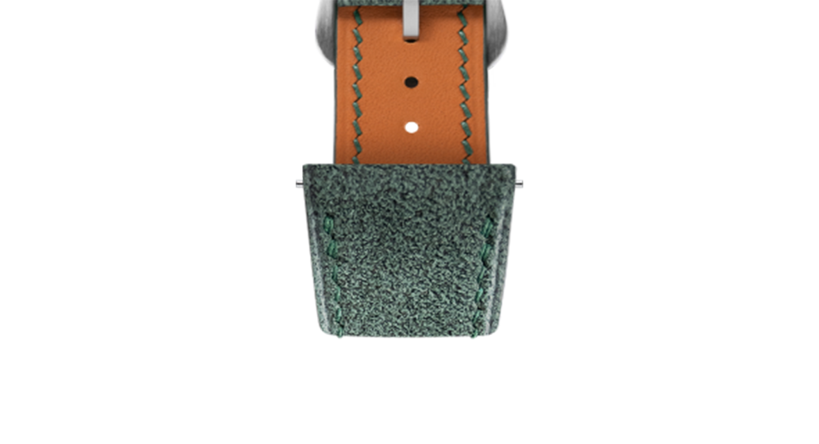 Green Alcantara Strap for Cartier Tank - Handcrafted Leather | Delugs