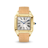 Delugs Sand Alcantara Strap for Cartier Santos-Dumont Handcrafted Leather Watch Strap