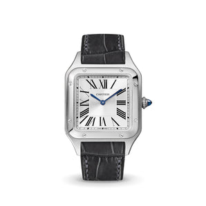 Matte Grey Storm Alligator Cartier Santos-Dumont Strap