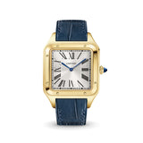 Delugs Matte Navy Alligator Strap for Cartier Santos-Dumont Handcrafted Leather Watch Strap