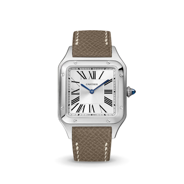 Taupe Epsom Strap for Cartier Santos-Dumont - Handcrafted Leather