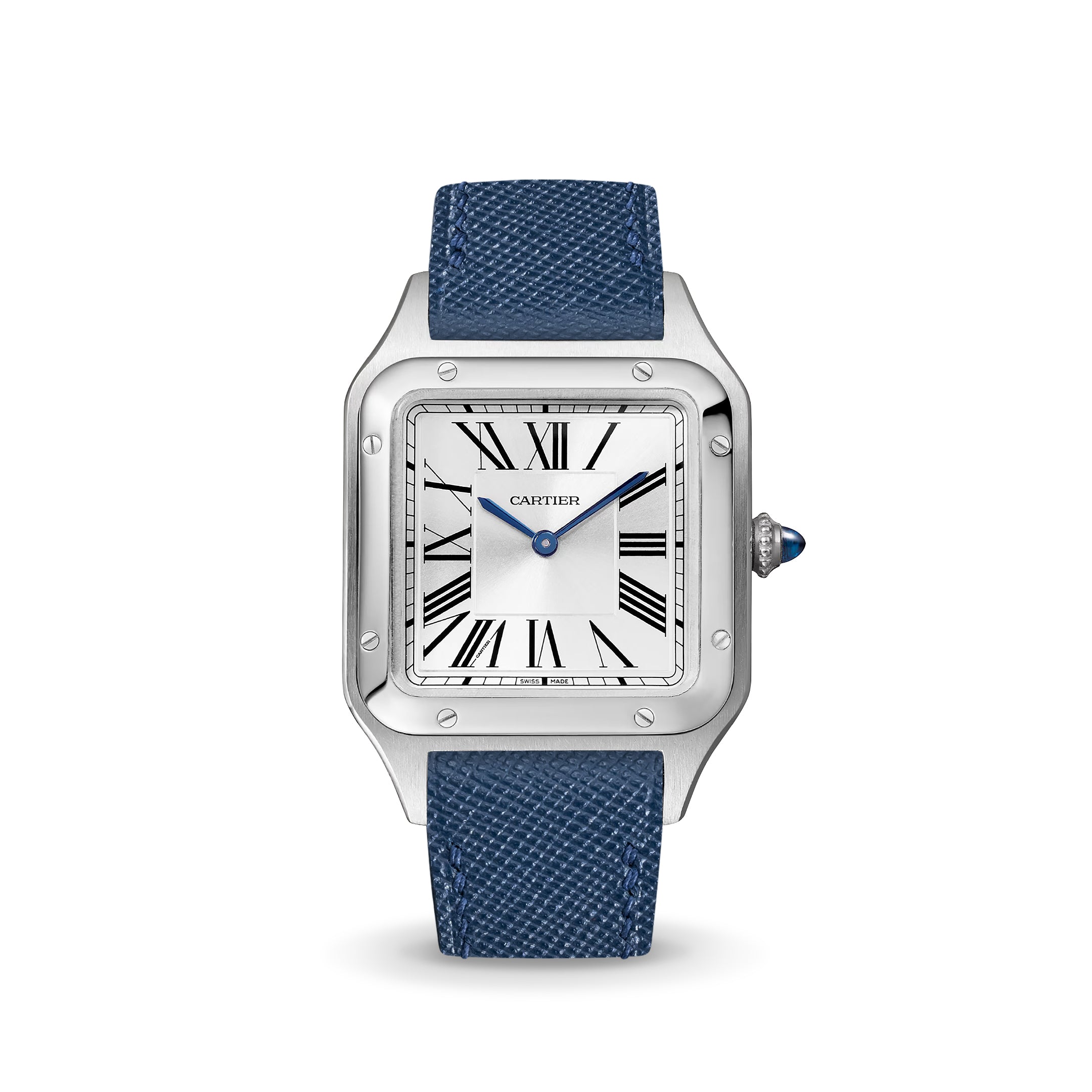 Navy Saffiano Cartier Santos-Dumont Strap – Delugs