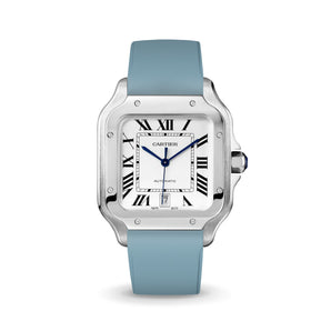 Baby Blue CTS Rubber Strap for Cartier Santos de Cartier