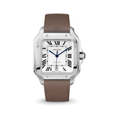 Delugs Brown CTS Rubber Strap for Cartier Santos de Cartier Rubber Watch Strap