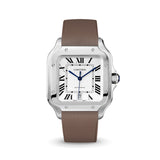 Delugs Brown Sailcloth CTS Rubber Strap for Cartier Santos de Cartier Rubber Watch Strap