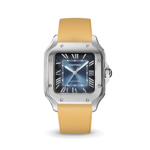 Gold CTS Rubber Strap for Cartier Santos de Cartier