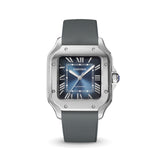 Delugs Grey Sailcloth CTS Rubber Strap for Cartier Santos de Cartier Rubber Watch Strap