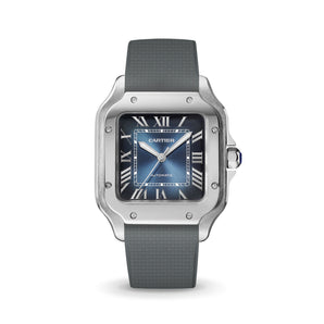Grey Sailcloth CTS Rubber Strap for Cartier Santos de Cartier
