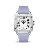 Delugs Lavender CTS Rubber Strap for Cartier Santos de Cartier Rubber Watch Strap