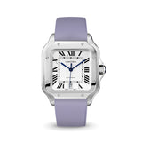 Delugs Lavender Sailcloth CTS Rubber Strap for Cartier Santos de Cartier Rubber Watch Strap