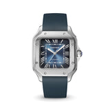 Delugs Navy CTS Rubber Strap for Cartier Santos de Cartier Rubber Watch Strap