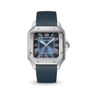 Navy CTS Rubber Strap for Cartier Santos de Cartier