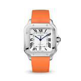 Delugs Orange CTS Rubber Strap for Cartier Santos de Cartier Rubber Watch Strap