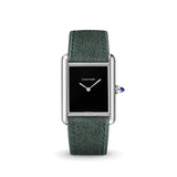 Delugs Green Alcantara Strap for Cartier Tank Handcrafted Leather Watch Strap