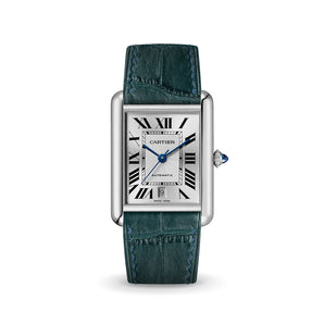 Matte Boreal Green Alligator Strap for Cartier Tank
