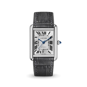 Matte Grey Storm Alligator Strap for Cartier Tank