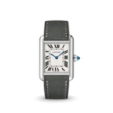 Delugs Light Grey Nubuck Strap for Cartier Tank Handcrafted Leather Watch Strap