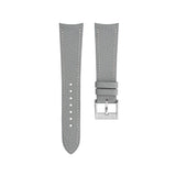 Delugs Light Grey Chevre Slim (Curved) Strap Handcrafted Leather Watch Strap