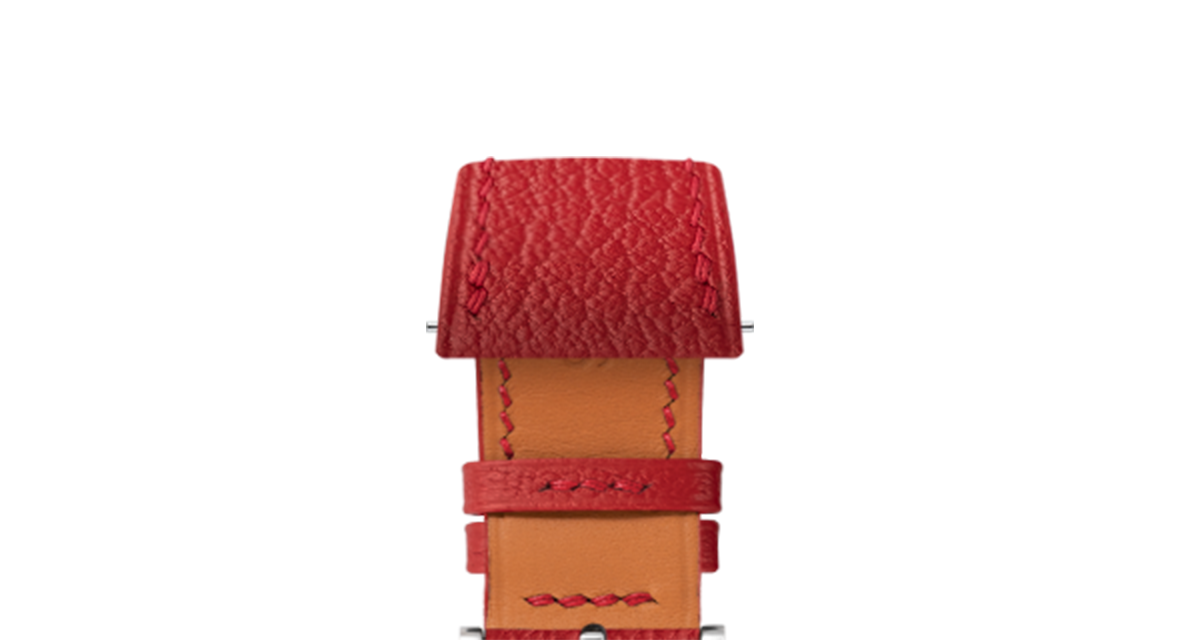 Red Chevre Slim Strap - Handcrafted Leather Watch Strap · 17-22mm