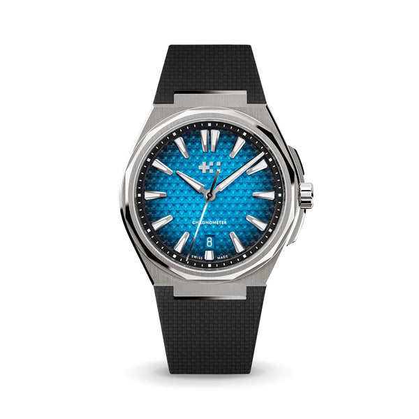 Black Sailcloth CTS Rubber Strap for Christopher Ward The Twelve