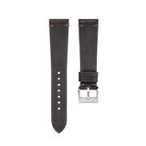 Delugs Mocha Crazy Horse Side-Stitch Strap Handcrafted Leather Watch Strap