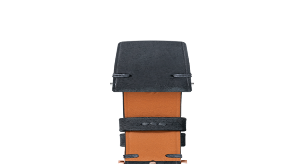 Black Crazy Horse Side-Stitch Strap - Handcrafted Leather Watch