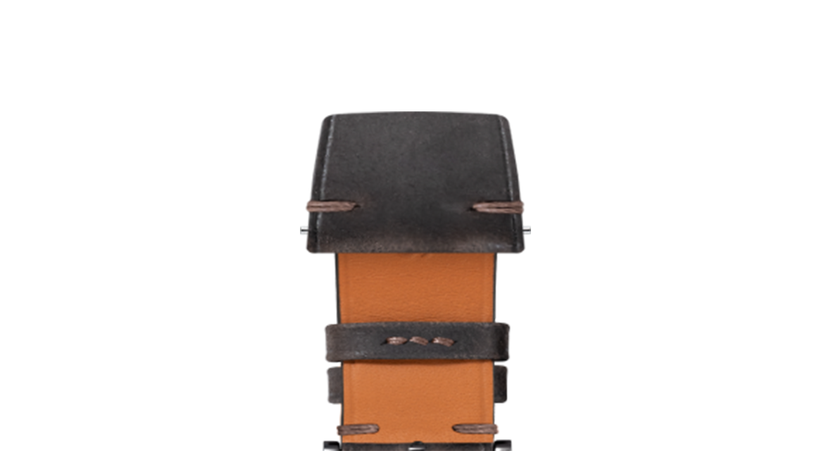 Mocha Crazy Horse Side-Stitch Strap - Handcrafted Leather Watch
