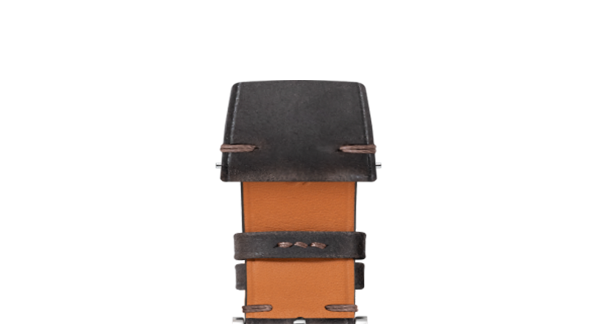 Mocha Crazy Horse Side-Stitch Strap - Handcrafted Leather Watch