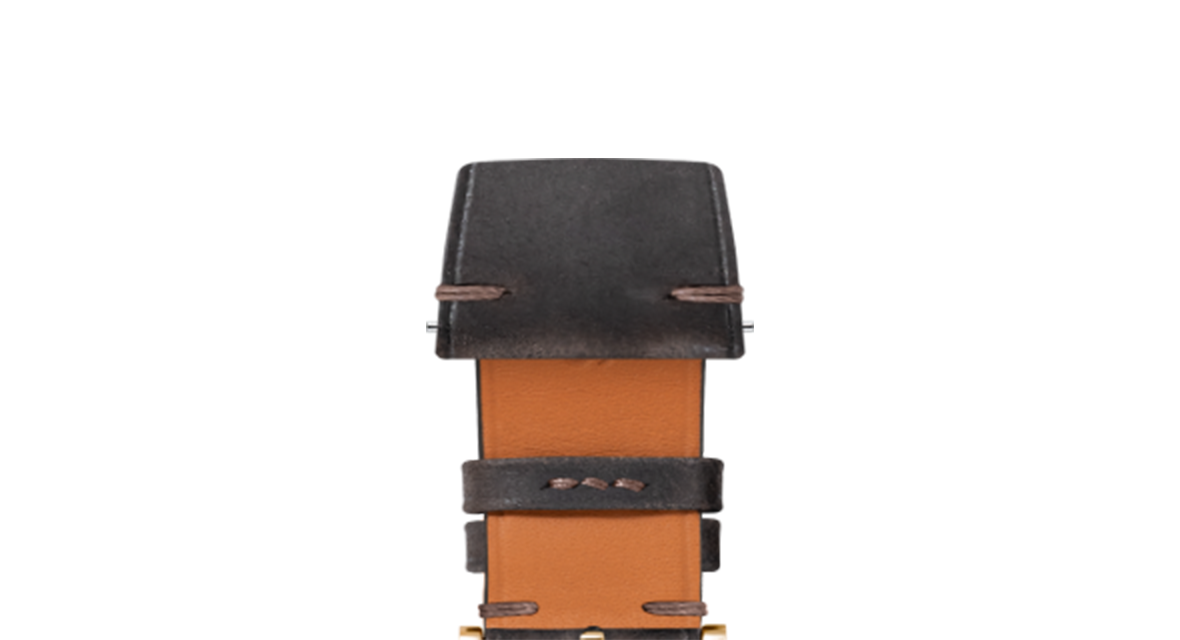 Mocha Crazy Horse Side-Stitch Strap - Handcrafted Leather Watch