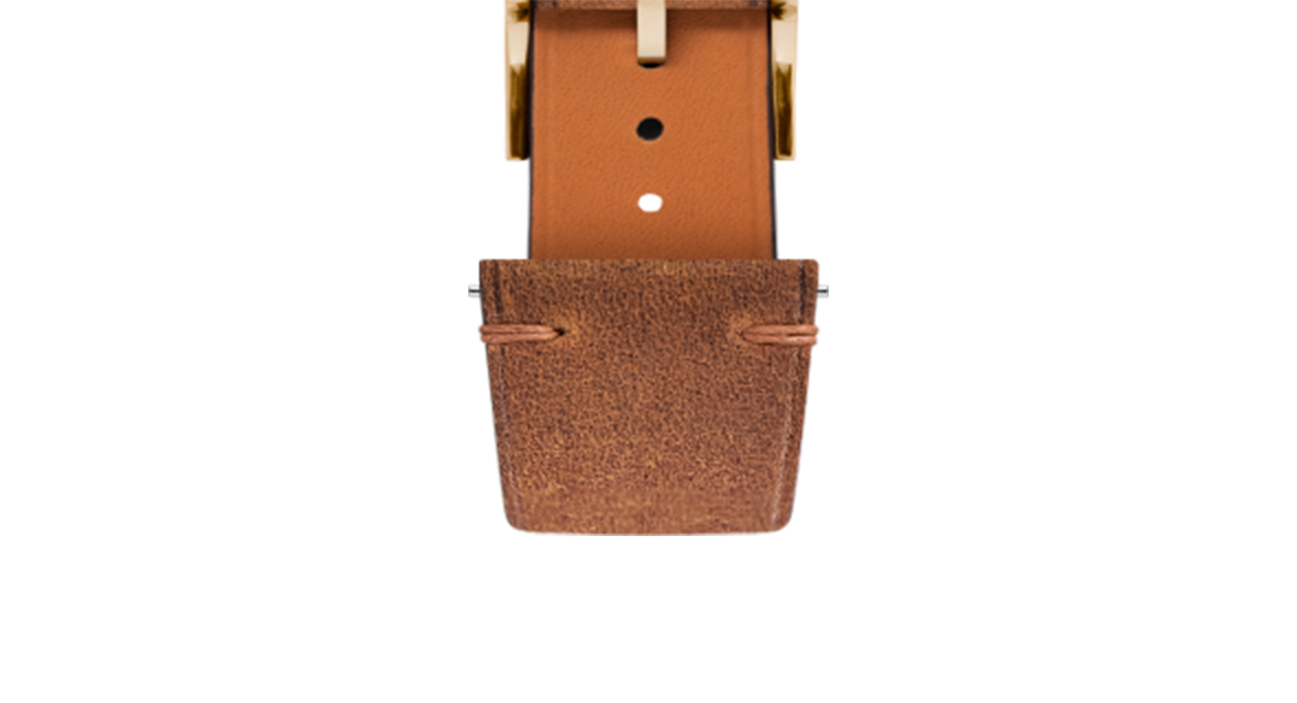 Rust Crazy Horse Side-Stitch Strap - Handcrafted Leather Watch