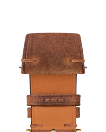 Rust Crazy Horse Side-Stitch Strap - Handcrafted Leather Watch