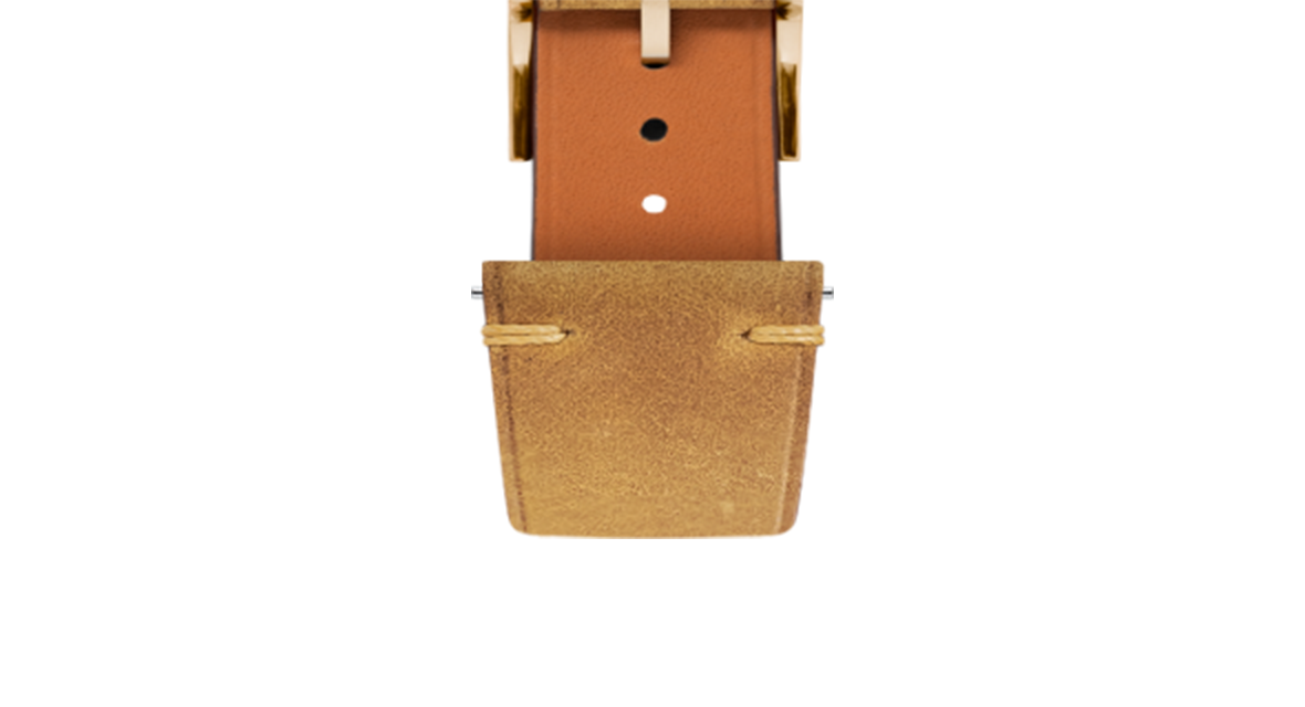 Tan Crazy Horse Side-Stitch Strap - Handcrafted Leather Watch