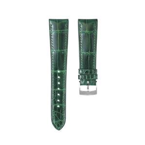 Glossy Emerald Crocodile Signature (Curved) Strap
