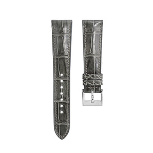 Glossy Grey Crocodile Signature Strap