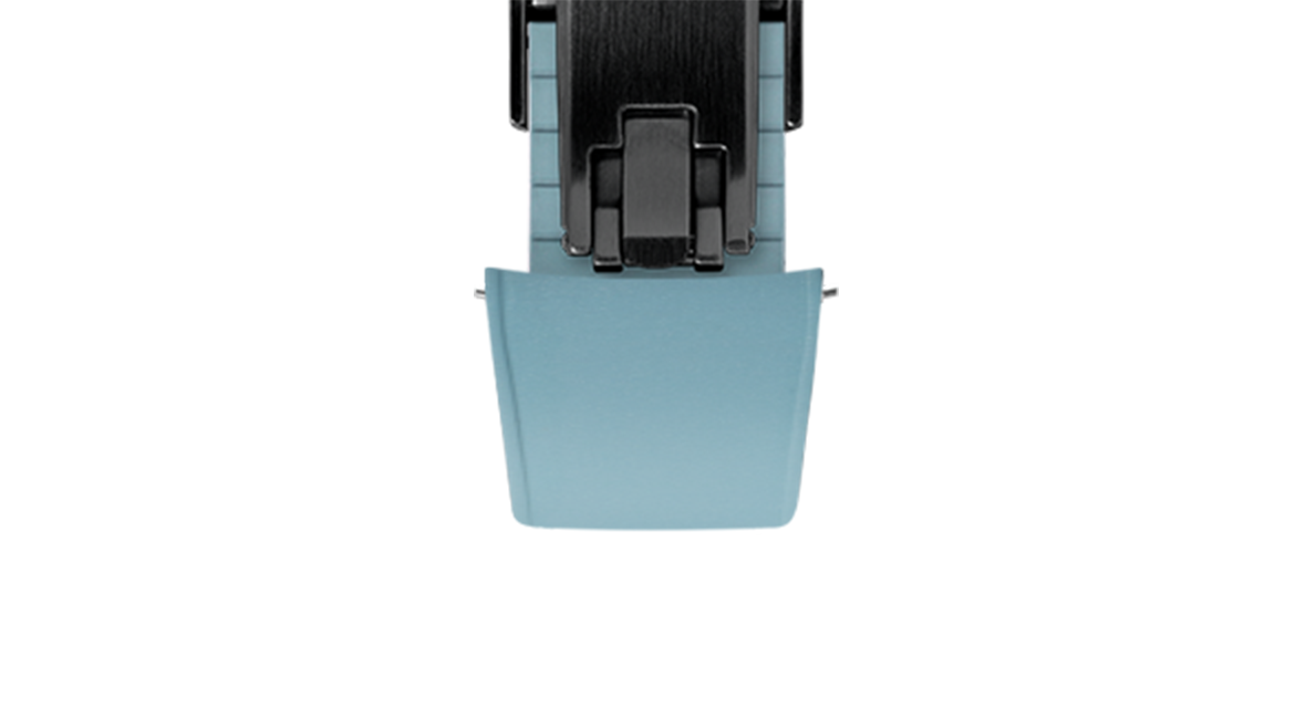 Baby Blue Curved CTS Rubber Strap - Rubber Watch Strap · 20-22mm