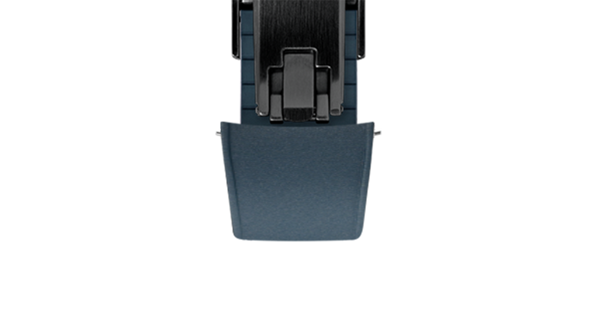 Navy Curved CTS Rubber Strap - Rubber Watch Strap · 20-22mm | Delugs
