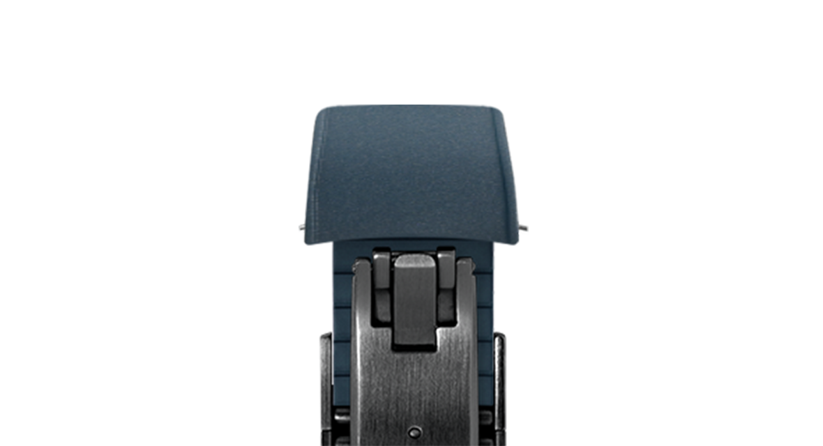 Navy Curved CTS Rubber Strap - Rubber Watch Strap · 20-22mm | Delugs
