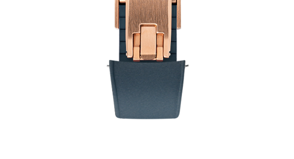 Navy Curved CTS Rubber Strap - Rubber Watch Strap · 20-22mm | Delugs